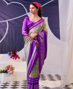 <b>Indian</b> Traditional Casual Saree with Floral Print for Daily Wear and Festive Function for Women Comfortable Fancy Trendy Outfit - Product Image 1