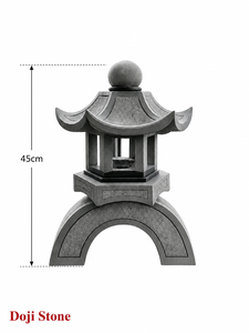Farol de Jardín Japonés Doji Stone de 45 cm, Escultura de Luz Zen para Estanques Exteriores, Diseño de Piedra Duradera - Product Image 2