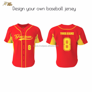 Vente en gros Maillot de baseball personnalisé respirant avec étoiles et rayures Vêtements de sport personnalisés pour équipe t-shirts sublimés - Product Image 3