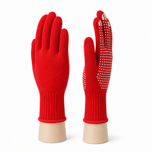 Gants de sécurité en coton, paume lisse antidérapante, poignet tricoté respirant, compatibles écran tactile, PVC à pois 10 mil d'épaisseur, usage général, bleu - Product Image 4