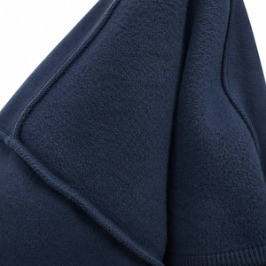 Sudadera de Cuello Redondo Azul Marino para Hombre, Corte Regular, 100% Algodón, Tejido de Punto, Informal, Otoño, Color Sólido, Manga Larga - Product Image 5