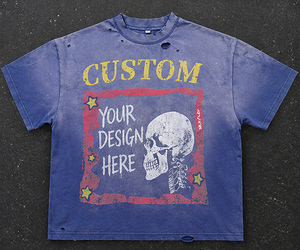 Fabricantes de Ropa de Verano, Camisetas Personalizadas de Felpa Francesa, Tejidas, Holgadas, Estilo Urbano para Hombre, 100% Algodón - Product Image 1