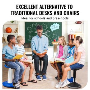 Sedia Oscillante Regolabile in Altezza (15.7-21.7") per Bambini, Sgabello Flessibile in PVC+ABS per Migliorare la Concentrazione - Product Image 6