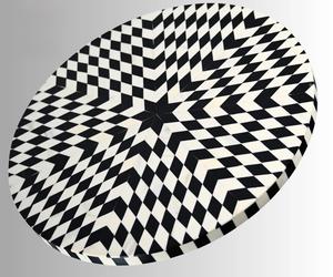 Mesa de Cajones con Incrustaciones de Hueso de ILAHI, con Base de Latón, Diseño Moderno, Detalles de Ágata, Almacenamiento de Tres Niveles, Mueble Portátil para el Hogar - Product Image 2