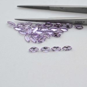 3.5x7mm naturel rose améthyste facettes marquise coupe indien fournisseur en gros hors taxes semi-précieux pierre précieuse en vrac - Product Image 4