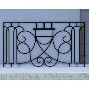 Barandilla de Balcón Moderna de Hierro Forjado y Acero Inoxidable, Baranda de Seguridad Decorativa y Duradera para Uso en Interiores y Exteriores - Product Image 3