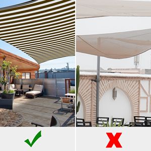22 'x 23' hình chữ nhật Cà phê + trắng Sun Shade Sail thanh lịch ngoài trời Shade Sails & nets - Product Image 3