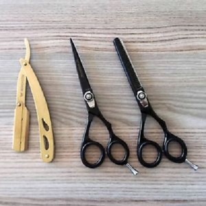 Hair Beauty Cutting Thinning Scissors <b>Set</b> Professional Best Cheap Black Shears Hair <b>Barber</b> Scissors Kit - Product Image 2