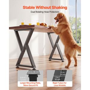 Gambe per Mobili in Acciaio 74 cm (H) x 47 cm (L), Design Modulare, Facile Montaggio, Carico Massimo 1000 kg, Robuste a Z per Stile Rustico/Country - Product Image 3