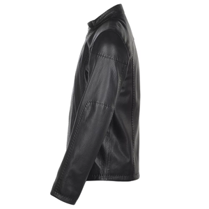 Vestes d'hiver en cuir pour hommes, de haute qualité, prix bas, nouveau style, fermeture éclair, vente en gros - Product Image 2