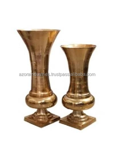 Florero de hierro de metal con diseño de Luna recubierta hecho a mano al por mayor clásico precio bajo venta forma redonda por Azora Industries - Product Image 5