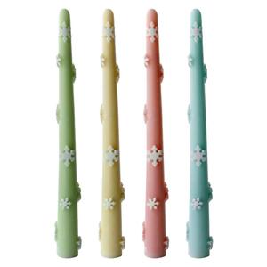 Long Brush Holder Candle <b>Christmas</b> Snowflake Candle Long Cylinder Candle Silver Mold - Product Image 5