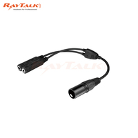 Adaptateur de microphone audio professionnel CB-04 pour Airbus, prise double femelle vers XLR mâle, câble pour casque d'aviation