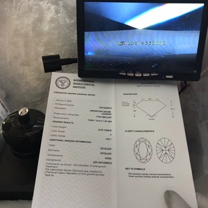 Diamant ovale brillant de 14,23 carats, qualité VVS, cultivé en laboratoire, certifié IGI, diamant CVD pour bijoux - Product Image 2