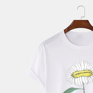 Camiseta Casual de Hombre 100% Algodón, Lisa, Teñida, Cómoda, Talla Grande, Transpirable, Ecológica, Precio Razonable - Product Image 2