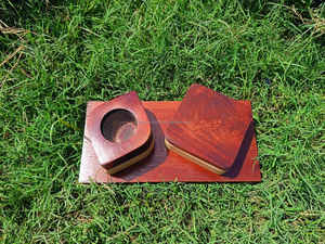 Ensemble brûleur de bakhoor en bois et cuir fait main Majestic Aura, porte-encens arabe de qualité supérieure, cadeau luxueux pour l'Aïd et le Ramadan, objet religieux - Product Image 4