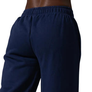 Women's Navy Blue Wide Leg Sweatpants Relaxed Fit Premium Fleece Lounge Pants Elastic Waist Casual Workout Everyday Sportswear - Product Image 5