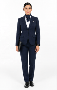 Uniforme de Azafata Personalizado de Manga Larga para Mujer, para Servicios VIP de Aeropuerto, Supervisor de Pasajeros Premium |   OEM - Product Image 1
