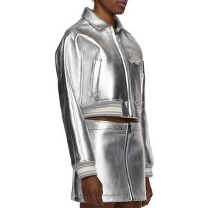 High Quality Men's Avirex Leather <b>Jacket</b> Professional Premium Design Private Label Adjustable Front <b>Waterproof</b> Breathable ODM - Product Image 5