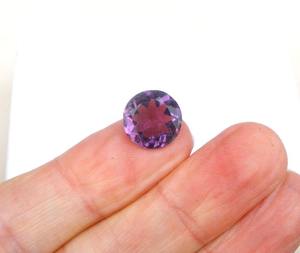 Ametyste naturelle ronde facettée de 13 mm pour la collection et la fabrication, certifiée par un tiers, pour la création de bijoux verts - Product Image 6