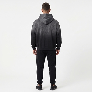 Sudadera con Capucha Nexfit Athletics para Hombre, Estilo Vintage, Color Negro Lavado, Forro Polar Transpirable, Corte Holgado, Estilo Urbano, con Bolsillo Canguro - Product Image 3