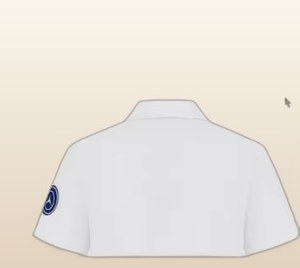 เสื้อคลุมแล็บทางการแพทย์แขนสั้น ANIMA Snow White พร้อมป้ายปัก - Product Image 1