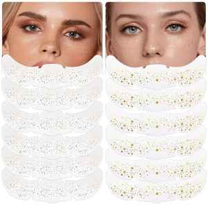 43 Designs - Pegatinas de Tatuajes Temporales Impermeables y Ecológicas para Cara y Cuerpo |   Maquillaje Personalizable en Colores para Fiestas - Product Image 1