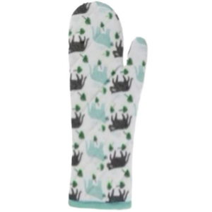 New Arrival MGI Classic Cotton Printed Kitchen Oven Mitt Foldable Heat-Resistant Eco-friendly Washable Dishwasher Safe Linen - Product Image 3