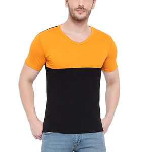 T-shirt Homme Col V Oversize en Polyester 180g Coupe Ample Manches Courtes Uni Décontracté Streetwear Personnalisable - Product Image 1