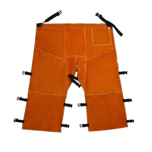 Pantalon de soudeur en cuir de vachette premium, résistant à la chaleur et aux flammes, protection des jambes, sécurité industrielle, lutte contre les incendies, niveau 500-1000°C - Product Image 2