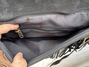 Bolso de mano de estilo occidental de piel de vaca auténtica para mujer, bolso de flecos bohemio de nuevo diseñador con patrón de caramelo, bandolera multiusos - Product Image 6