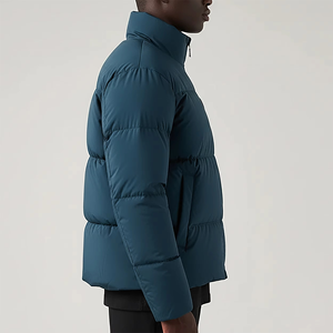 Veste matelassée pour homme de qualité supérieure, logo sur le devant, col montant, fermeture éclair, respirante, coupe-vent, rembourrage en polyester - Product Image 3