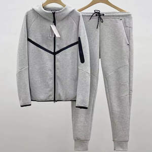 Nuevo Conjunto Deportivo Personalizado OEM para Hombre, Premium, de Forro Polar Térmico, con Estampado Invernal, Corte Regular, Sudadera con Cierre y Pantalones Deportivos 2026 - Product Image 2