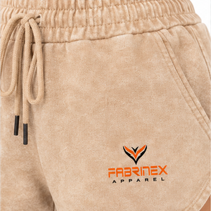 Shorts pour femmes respirants, style vintage, 100% coton, élégants, confortables, vente en gros, délavage à l'acide, logo personnalisé, séchage rapide - Product Image 6