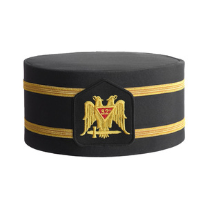 Casquette de Rite Écossais de 32e Degré Premium, Broderie Aigle Dorée, Chapeau à Usage Quotidien, Couleur Personnalisable, Régalia Maçonnique - Product Image 1