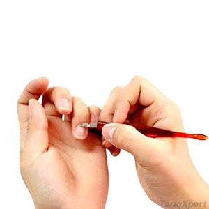 Pousse-cuticules professionnel en acier inoxydable réutilisable de haute qualité à double extrémité, nettoyeur d'ongles, outil de manucure avec manche confortable – Ensemble - Product Image 6