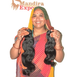 Mèches de cheveux humains Remy indiens bruts de luxe, noir naturel, vierges, ondulées, coupe droite, 100g - Product Image 4