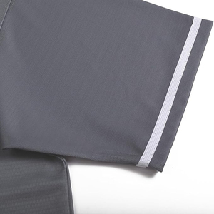 Camiseta de Béisbol Unisex Gris de Manga Corta con Botones al Frente, Absorbente de Humedad, Poliéster, Corte Regular para Adultos, Ropa Deportiva para Todas las Temporadas - Product Image 3