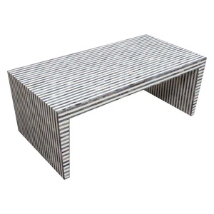 ILAHI's Bone Inlay <b>Table</b> Modern Design Agate Detailing <b>Storage</b> Portable Home Furniture - Product Image 5