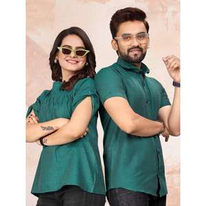 ชุดเสื้อผ้าคู่ผ้าทอลายซับในผ้าฝ้ายแท้ทันสมัย - Product Image 4