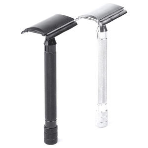 Maquinilla de Afeitar de Seguridad de Doble Hoja de Acero Inoxidable para Hombre, Kit de Afeitado de Alta Calidad No Desechable para Cara/Cuerpo - Product Image 5