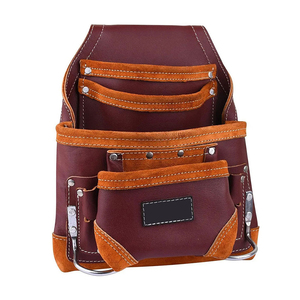 Wholesale Best Selling Made Pakistan Multi-Purpose Heavy-Duty Leather Waist <b>Tool</b> <b>Bag</b> High Quality OEM Customizable Waterproof - Product Image 3