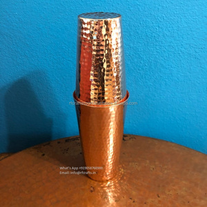 Shaker à cocktail Boston martelé en cuivre de luxe Barman Premium pour outils de bar - Product Image 4