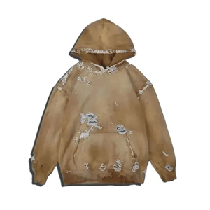 Nouveaux sweats à capuche pour hommes de haute qualité, à prix bas, en coton 100%, style tendance, effet usé - Product Image 1
