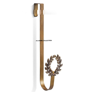 Stylish Metal <b>Door</b> <b>Wreath</b> <b>Hanger</b> Elegant Sleek Modern Finish Perfect For Home Office And Study Room Storage - Product Image 1