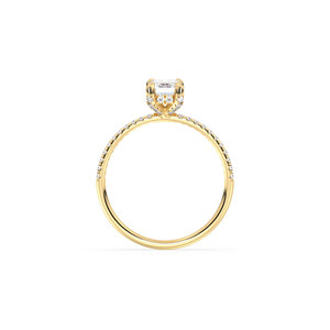 Bague de fiançailles de luxe pour femme, en or massif 14 carats, diamant de laboratoire HPHT CVD, prix de gros REYES Factory, bijoux fins. - Product Image 5