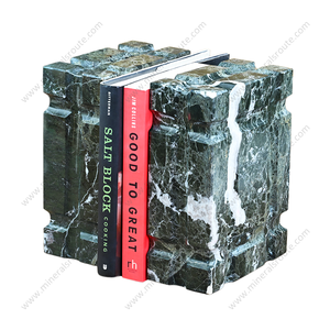 Meilleures ventes : Serre-livres en marbre vert jungle au design unique, support décoratif pour la maison, cadeau spécial, support de livres en marbre - Product Image 4