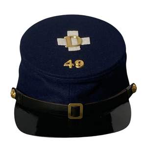Reproducciones históricas de gorras de la era de la Guerra Civil de Estados Unidos, como la gorra Kepi de la Unión Civil, un tipo de gorra tipo forage. - Product Image 6