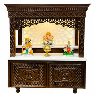 Nuevos diseños de templos de madera de estilo moderno, Mandir de madera de teca moderno para hogares contemporáneos, Fabricante de Mandirs de madera de lujo en el Reino Unido - Product Image 5