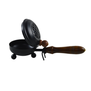 Z.HANDICRAFTS Hand-made Black Brown Color Indian <b>Incense</b> Holder Stand Sandalwood Handle Anti-Odour <b>Incense</b> <b>Burner</b> Ash Catcher - Product Image 2